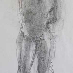 ‘5 minute figure drawings’, 2015, 18” x 24”, charcoal on newsprint